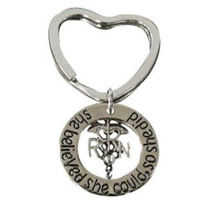 Nurse She Did Heart Keychain